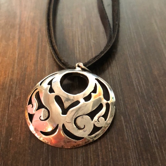 VNT Mexican sterling silver pendant/choker - Picture 6 of 17